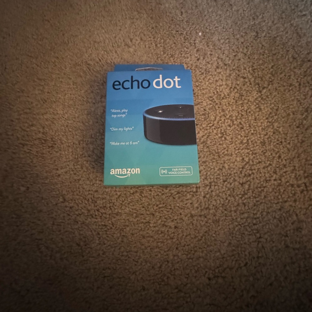 Amazon Echo Dot with Blue Packaging